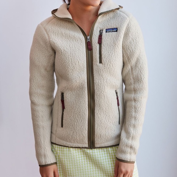 retro pile fleece hoodie